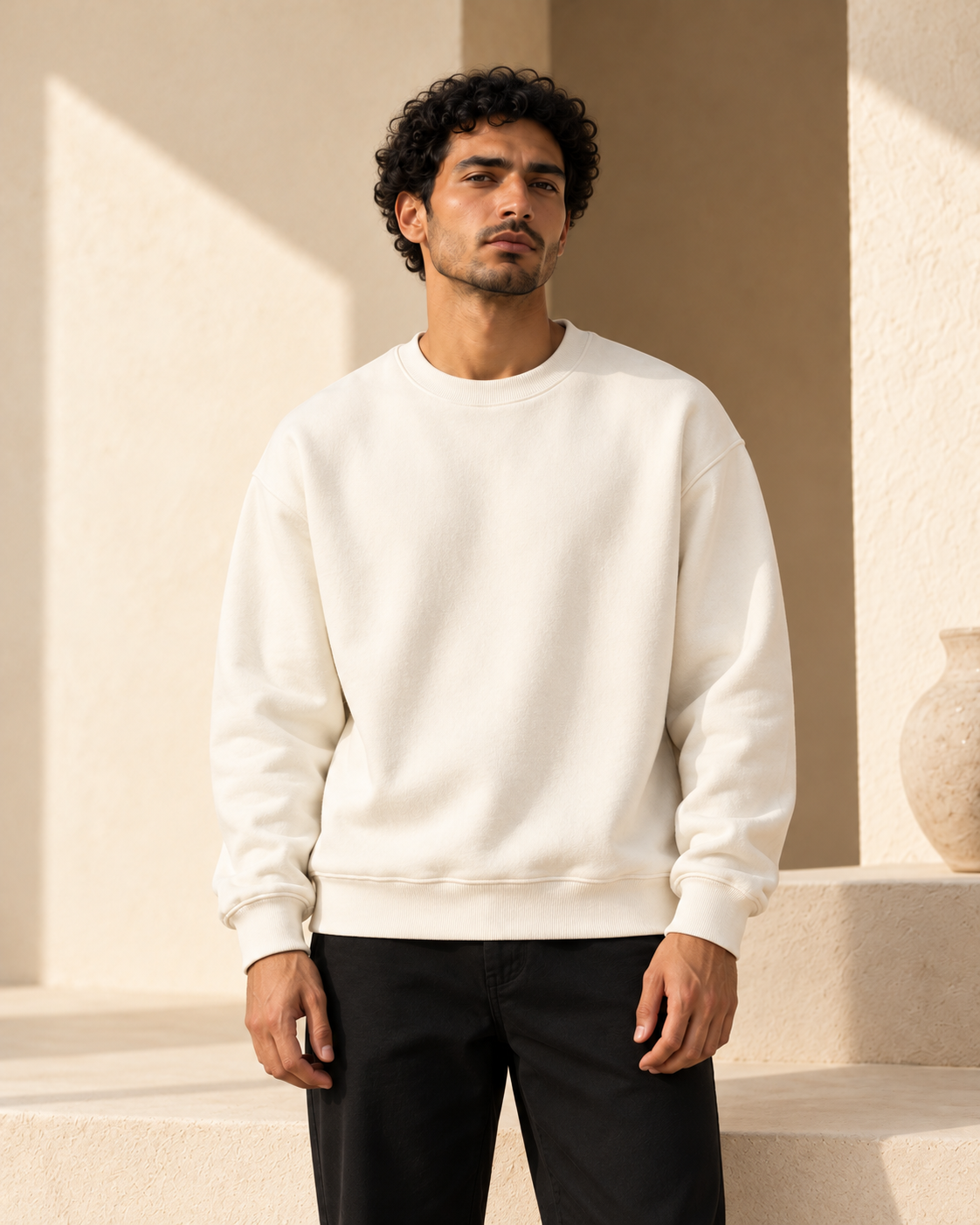 HAMMER off-white basic crewneck — front view